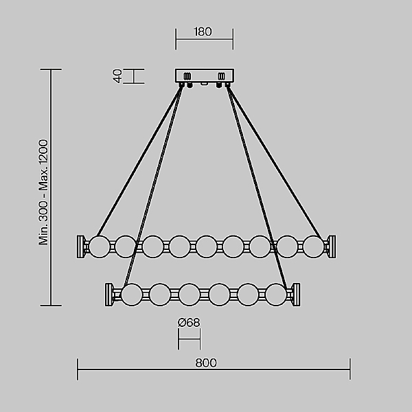 Подвесная люстра Collar FR6180PL-L70B