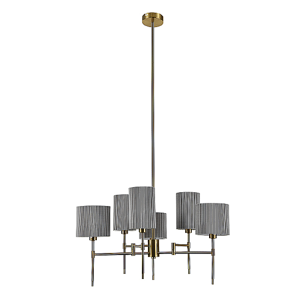 Люстра на штанге Plisse V000536 13033/6R Brass