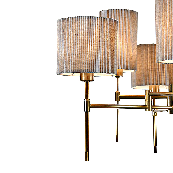 Люстра на штанге Plisse V000536 13033/6R Brass