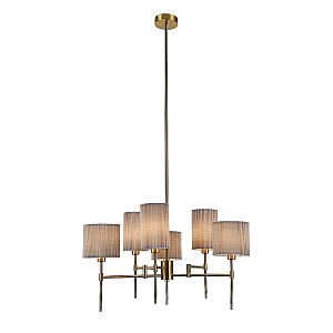 Люстра на штанге Plisse V000536 13033/6R Brass