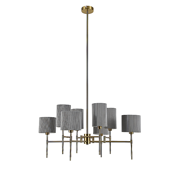 Люстра на штанге Plisse V000537 13033/8R Brass