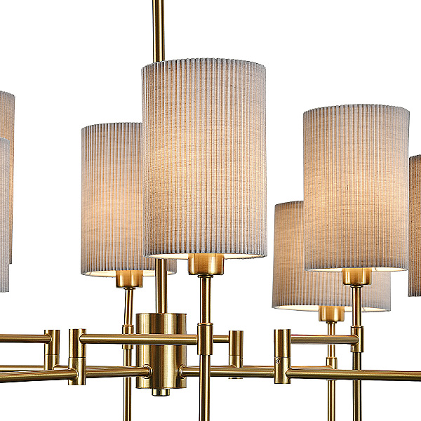 Люстра на штанге Plisse V000537 13033/8R Brass