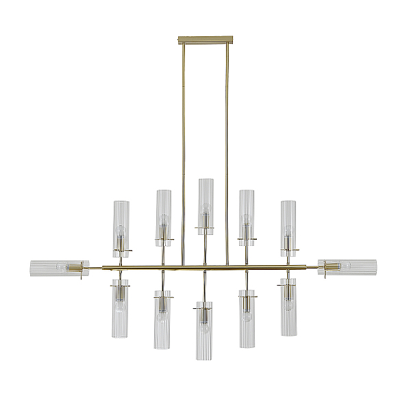 Люстра на штанге Saetta V000565 11053/12R Gold