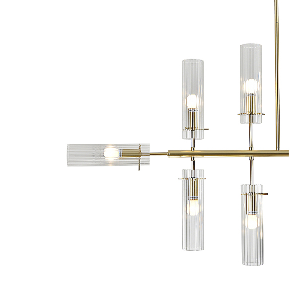 Люстра на штанге Saetta V000565 11053/12R Gold