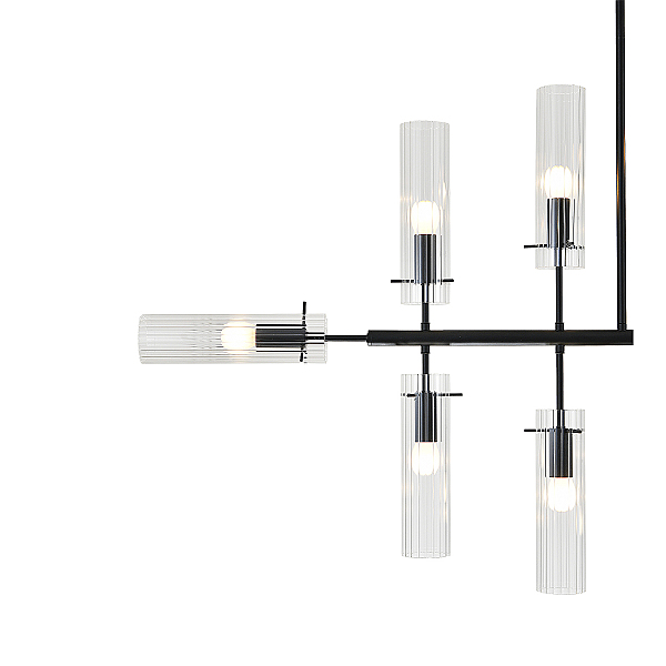 Люстра на штанге Saetta V000566 11053/12R Black