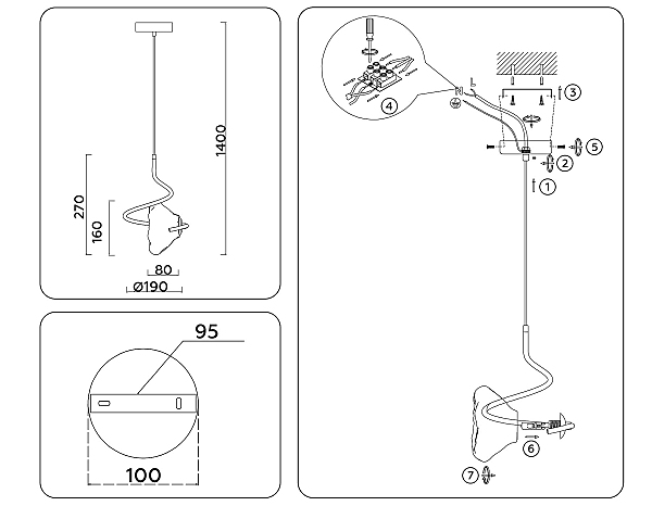 Светильник подвесной Heigh Light LH15001