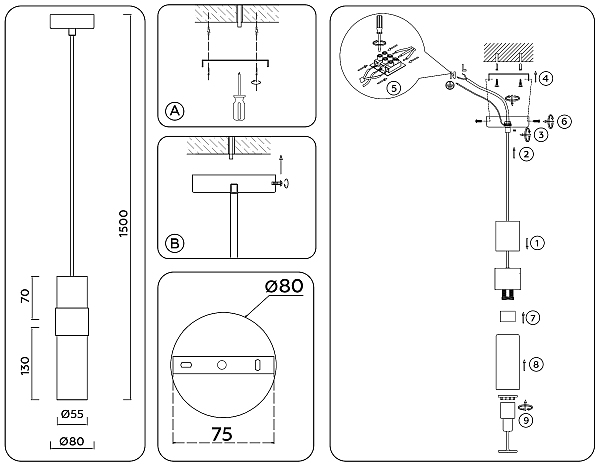 Светильник подвесной Heigh Light LH55101