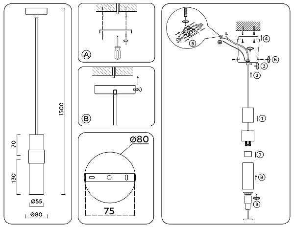 Светильник подвесной Heigh Light LH55111