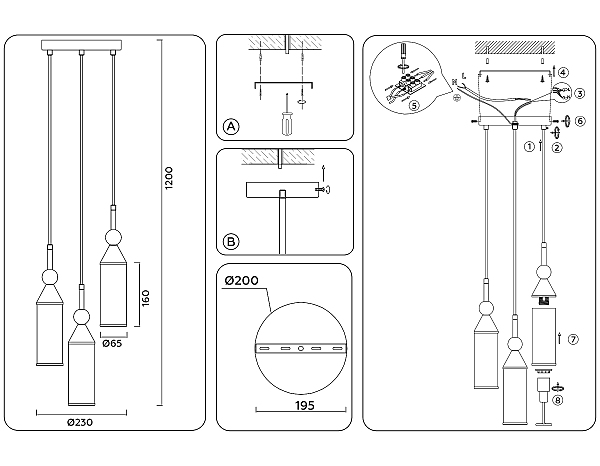 Светильник подвесной Heigh Light LH55272