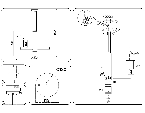 Подвесная люстра Heigh Light LH56011
