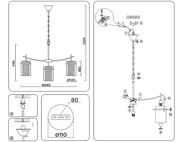 Подвесная люстра Heigh Light LH56031
