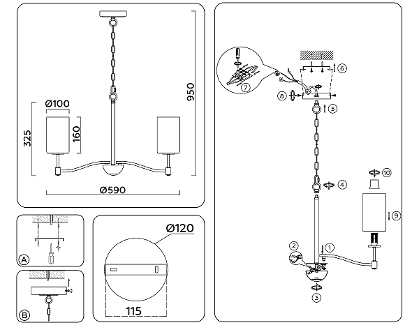 Подвесная люстра Heigh Light LH56051