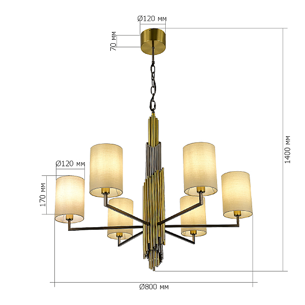 Подвесная люстра Gloria SL1638.303.06