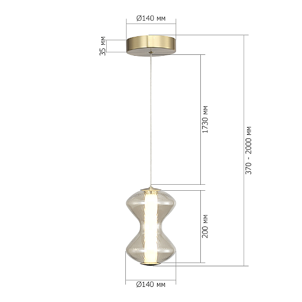 Светильник подвесной Spine SL6136.203.01