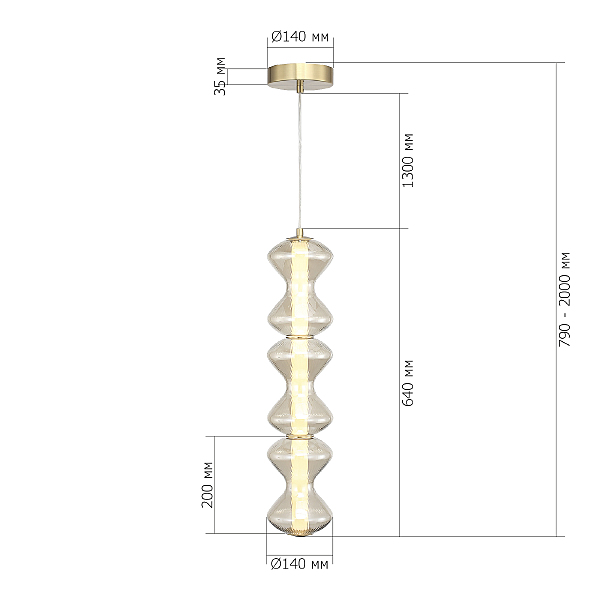 Светильник подвесной Spine SL6136.213.01