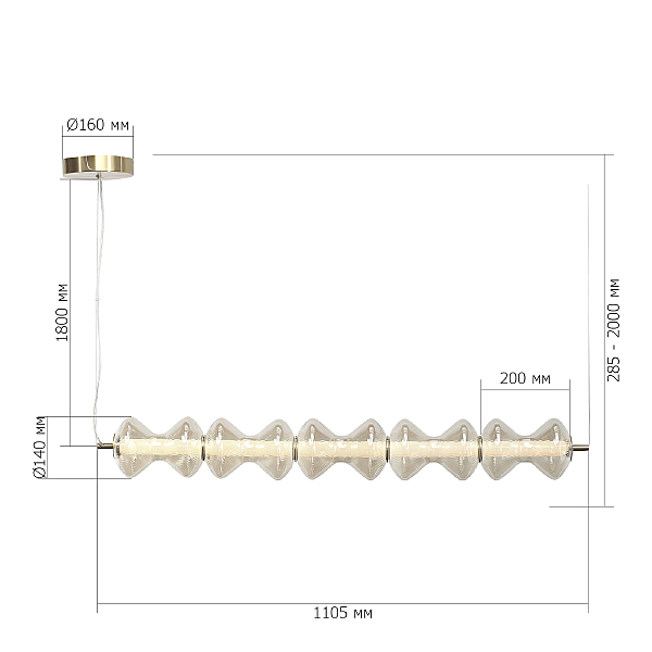 Светильник подвесной Spine SL6136.243.01