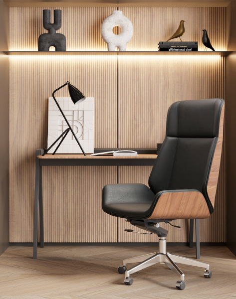 Компьютерное кресло Crown A312 8383-29 walnut back