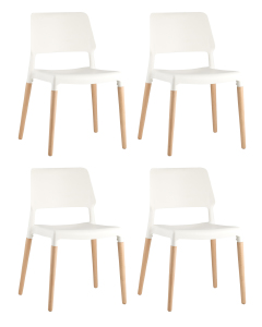 Комплект стульев Bistro 8086 WHITE X4