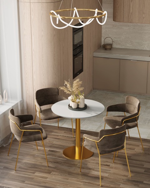 Комплект стульев Полин FDC6085 BROWN FUT-54 X2