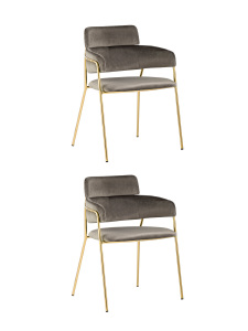 Комплект стульев Полин FDC6085 BROWN FUT-54 X2