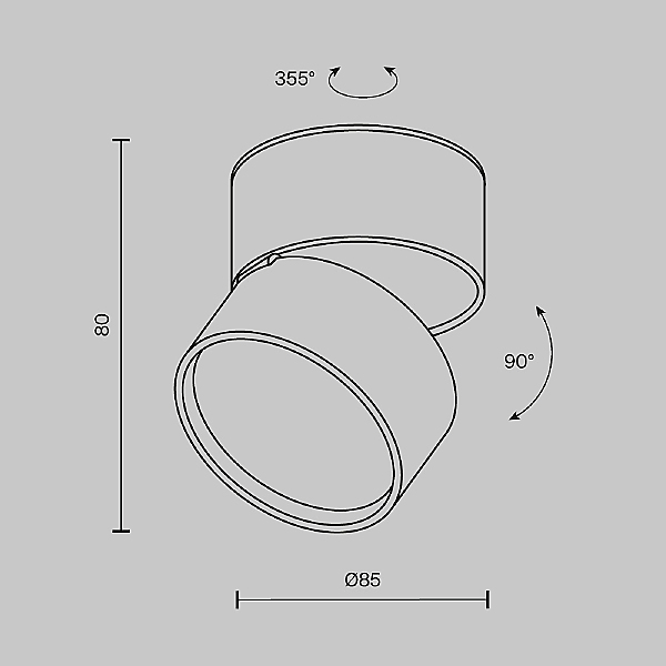 Накладной светильник Onda C024CL-12W2.7K-B-1