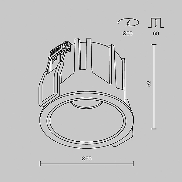 Встраиваемый светильник Alfa LED DL043-01-10W2.7K-RD-B