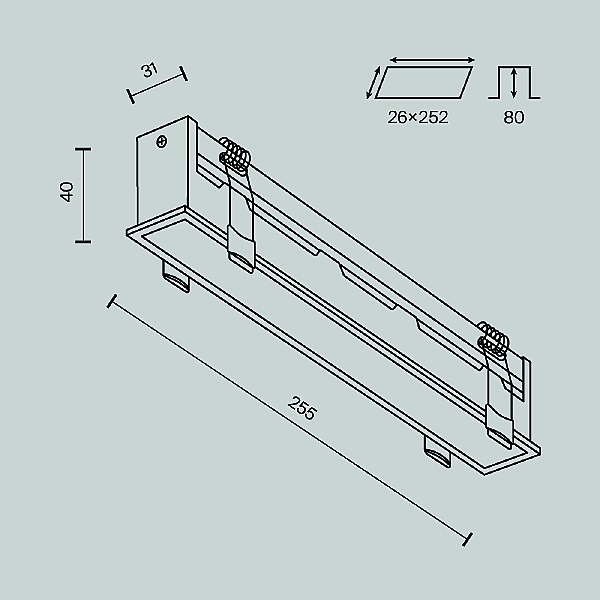 Встраиваемый светильник Basis DL066-20W3-6K-W