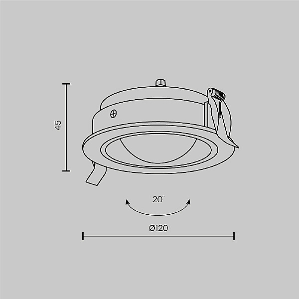 Уличный встраиваемый Lens DL105-12W3K-W