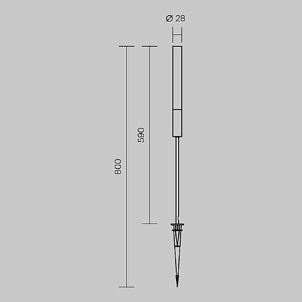 Грунтовый светильник Flare O487FL-L3GF3K