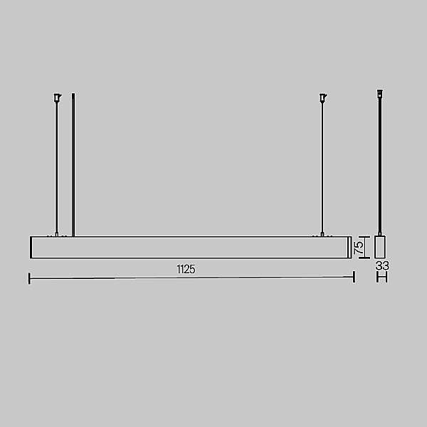 Светильник подвесной BASIS P051PL-36W2.7-6K-B