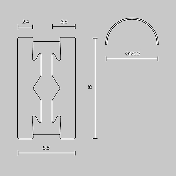 Шинопровод Busbar trunkings Flarity TRX154-2SR-D1200-BS