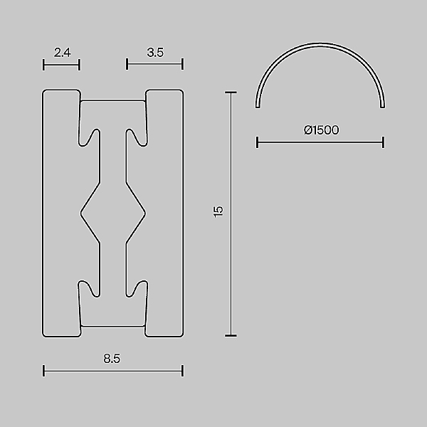 Шинопровод Busbar trunkings Flarity TRX154-2SR-D1500-BS