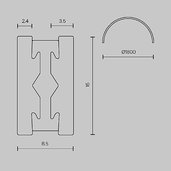 Шинопровод Busbar trunkings Flarity TRX154-2SR-D1800-BS