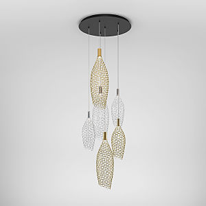 Светильник подвесной Ruche 90352/6 золото/хром