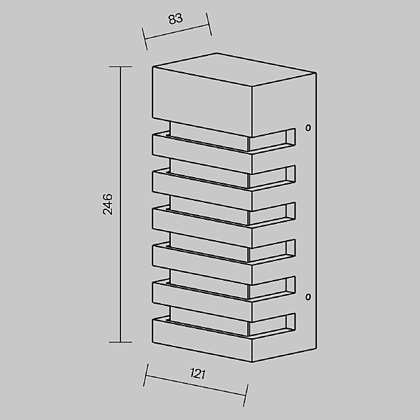 Уличный настенный светильник Remsa O034WL-01B