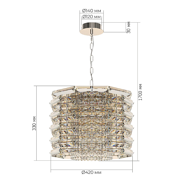 Подвесная люстра Strozzi SL6137.103.08