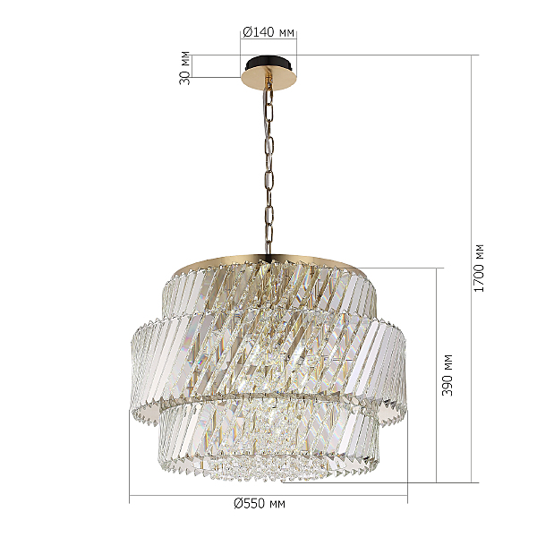 Подвесная люстра Ritz SL6138.303.12