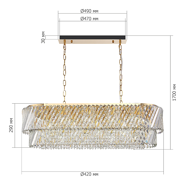 Подвесная люстра Ritz SL6138.303.14