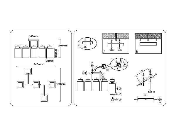 Потолочная люстра Loft TR303048
