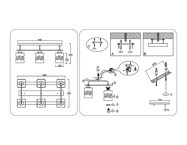 Потолочная люстра Loft TR303325