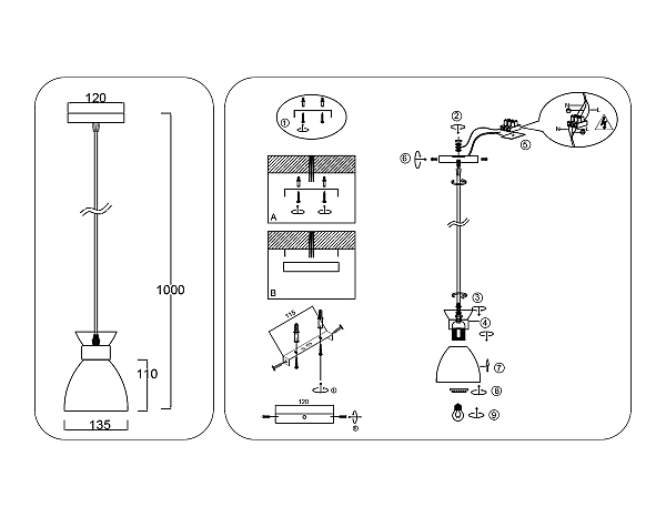 Светильник подвесной Loft TR8468