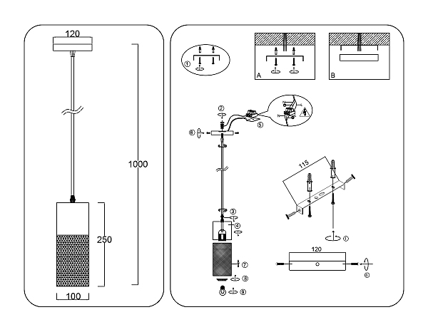 Светильник подвесной Loft TR8498