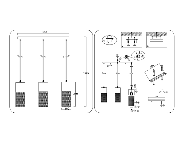 Светильник подвесной Loft TR8501