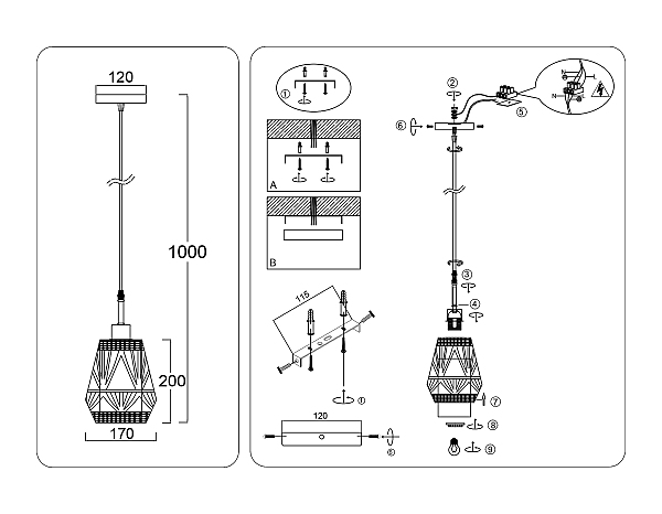 Светильник подвесной Loft TR8521