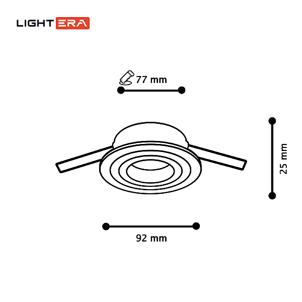 Встраиваемый светильник Mont LE204RL-1B