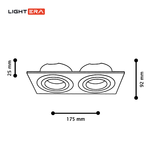 Встраиваемый светильник Mont LE204RL-2B