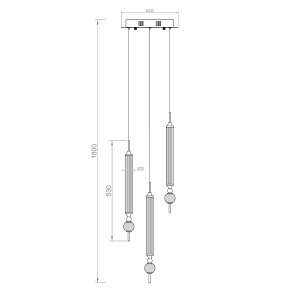 Светильник подвесной OD2503 OD2503-3 gold