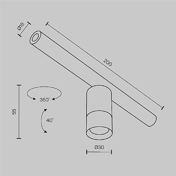 Трековый светильник Focus LED C103CL-5W3-6K-BS