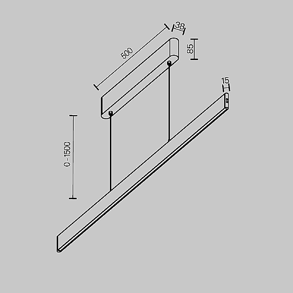 Светильник подвесной Ephoria P109PL-36W2.7-6K-BS
