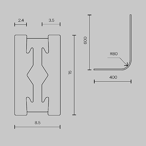 Коннекторы Accessories for tracks Flarity TRX154-RC80-BS